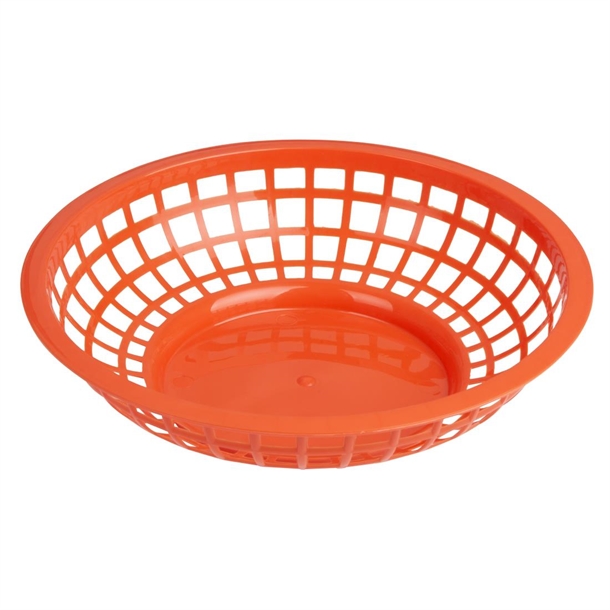 Olympia Kristallon PP Food Basket Round Red - 200x50mm (Pack 6)