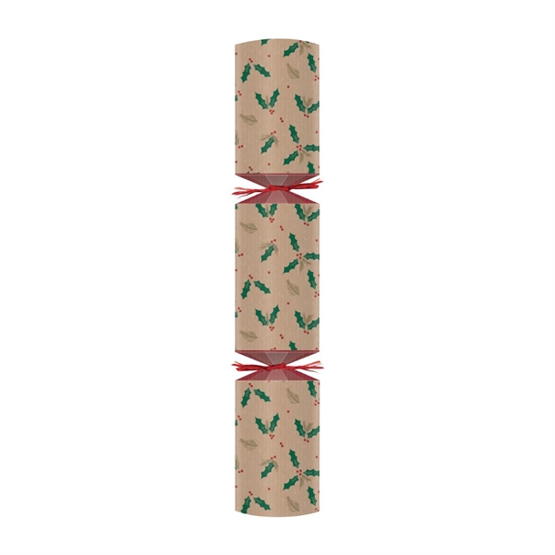 Swantex Kraft Jolly Holly Christmas Cracker - 10" - Content 1 (Pack 50)