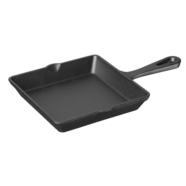 Olympia Cast Iron Square Pan - 155x225x25mm