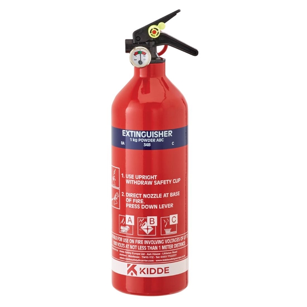 Kidde Dry Powder Fire Extinguisher - 1kg