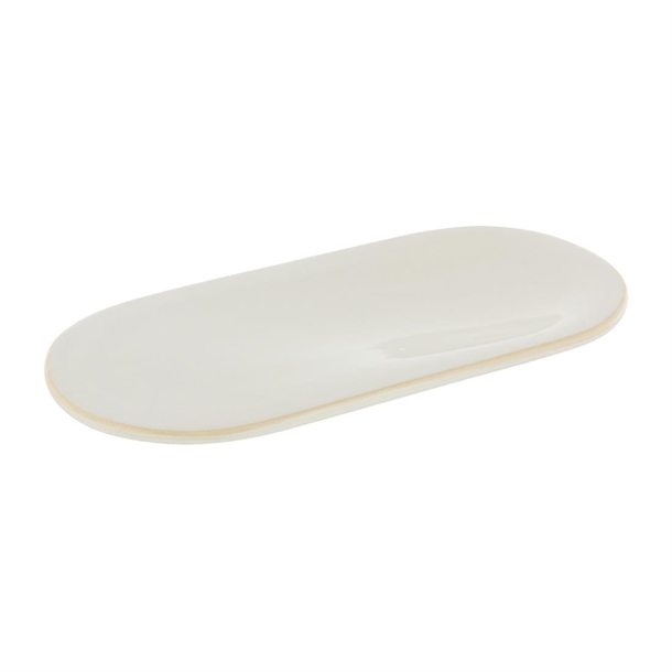 Bread&Bite Oval Plate Beige - 220x100mm (Pack 6) (B2B)