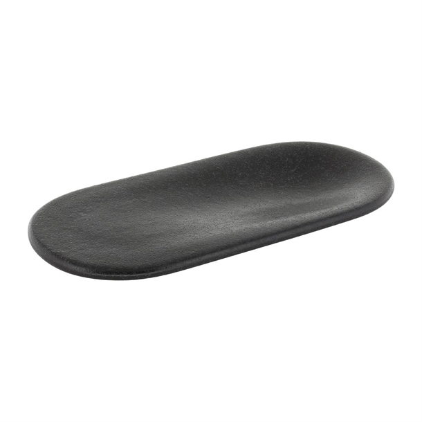 Bread&Bite Oval Plate Black - 220x100mm (Pack 6) (B2B)