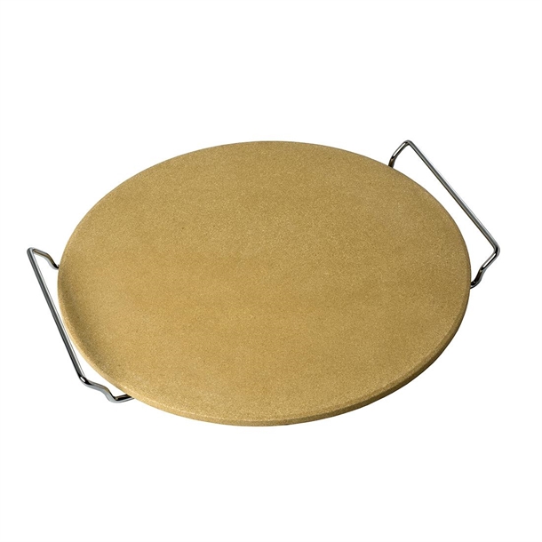 Eddingtons Round BBQ Pizza Stone with Chrome Stand - 13''