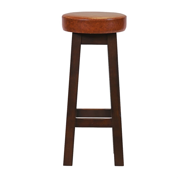 Wessex High Stool Dark Walnut with Bison Tan Seat (Pack 2) (Direct)