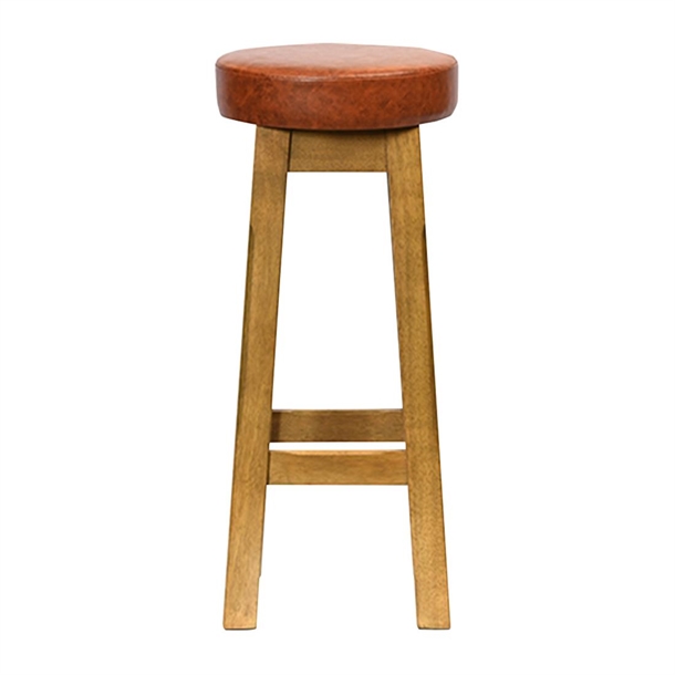 Wessex High Stool Weathered Oak with Bison Tan Seat (Pack 2) (Direct)