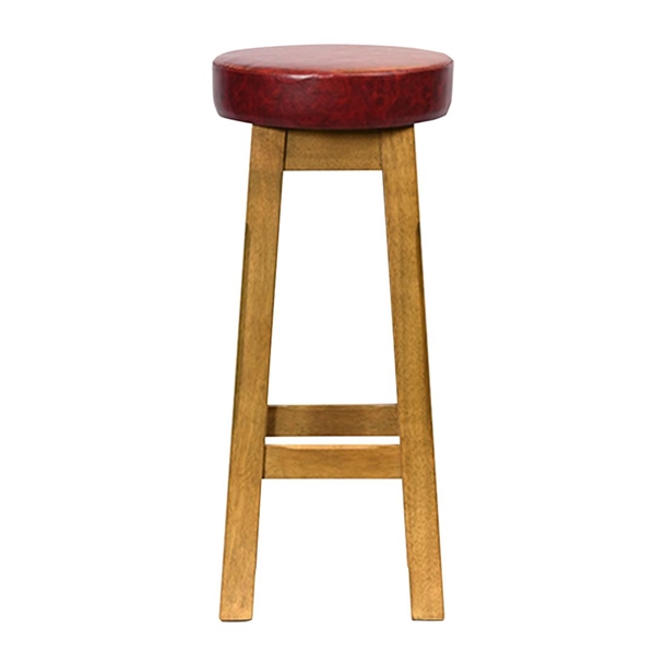 Wessex High Stool Weathered Oak with Bison Bordeaux Seat (Pack 2) (Direct)