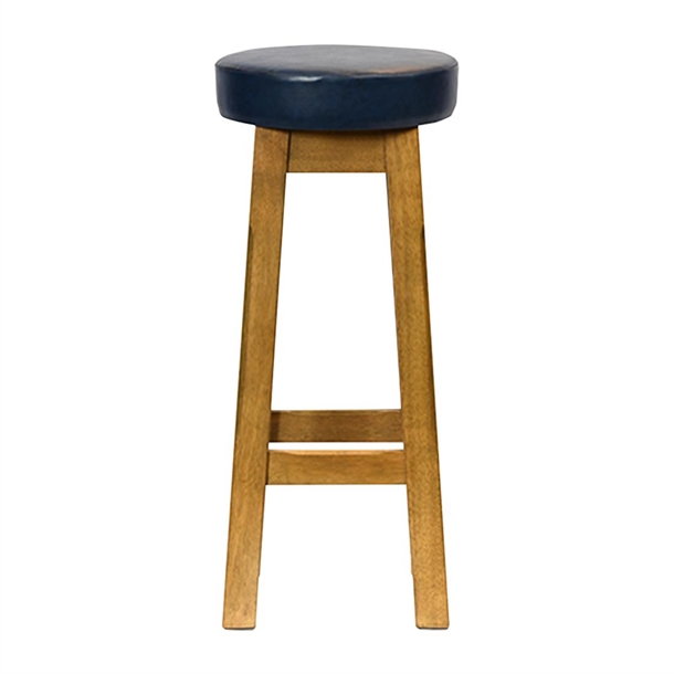 Wessex High Stool Weathered Oak with Bison Midnight Seat (Pack 2) (Direct)