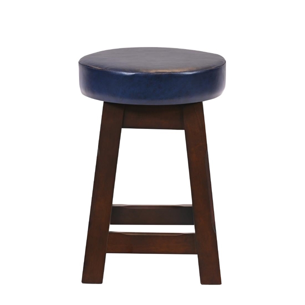 Wessex Low Stool Dark Walnut with Bison Midnight Seat (Pack 2) (Direct)
