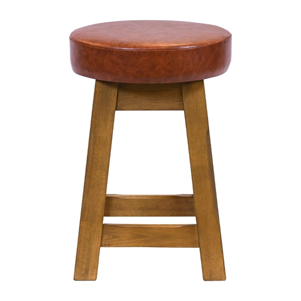 Wessex Low Stool Weathered Oak with Bison Tan Seat (Pack 2) (Direct)