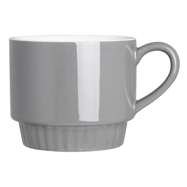 Olympia Café Stacking Mug Charcoal - 340ml (Box 6)