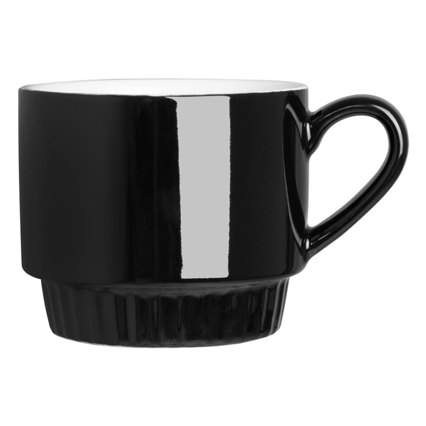Olympia Café Stacking Mug Black - 340ml (Box 6)