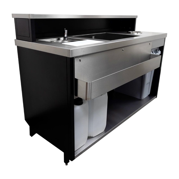 Parry Events Bar w/Upstand, St/St Bar Top & Powder Coated Front/Sides (Direct)