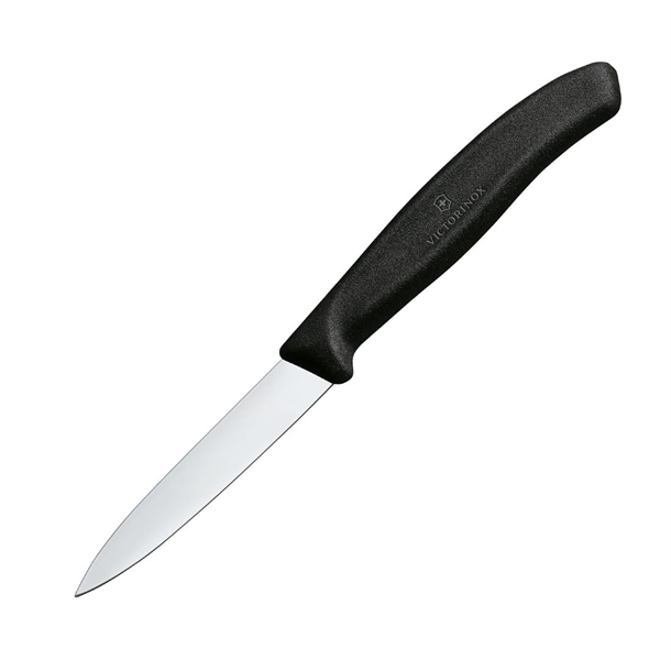 Victorinox Swiss Classic Paring Knife Straight Pointed Black - 8cm (Pack 2)