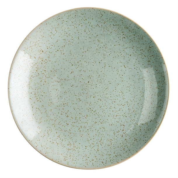 Assiettes plates bleu vert Olympia Origin 200mm (lot de 4)
