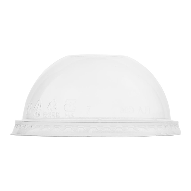 Vegware Domed Pla Lid No Hole 96-Series (Pack 1000)