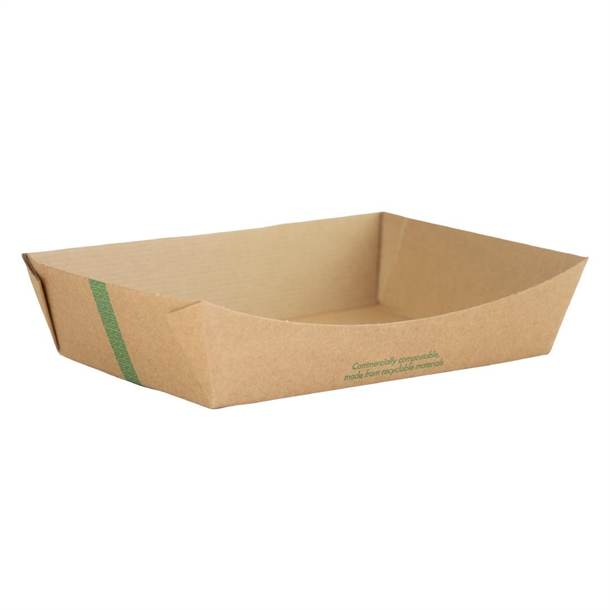 Vegware Microflute Food Tray Large - 8x6" (Pack 200)