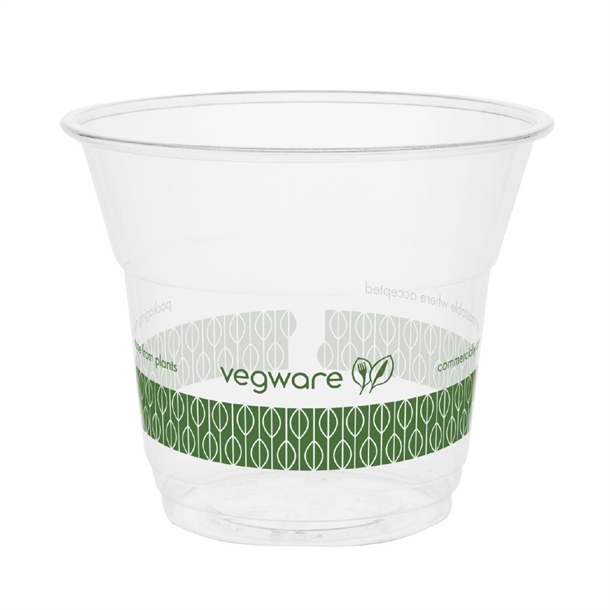 Vegware Slim Cold Cup Green Band PLA 76-Series - 142ml 5oz (Pack 2000)