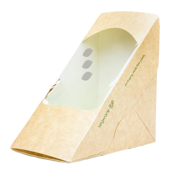 Vegware Sandwich Wedge Deepfill Kraft - 75mm (Pack 500)