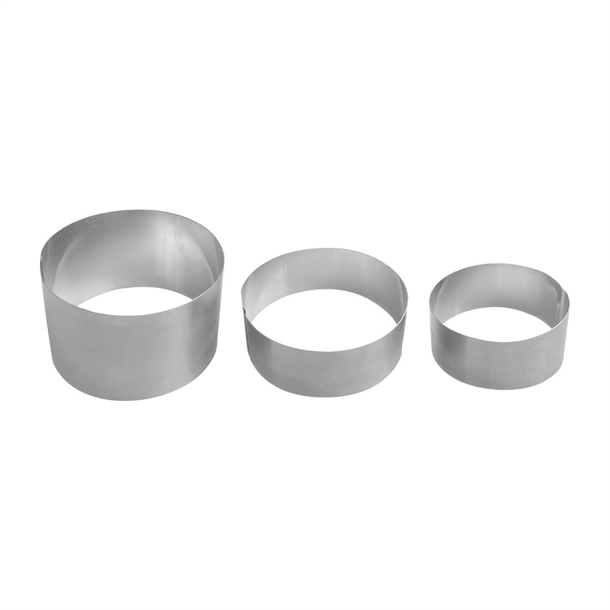 Nisbets Essential Mousse Rings St/St (Set 3)