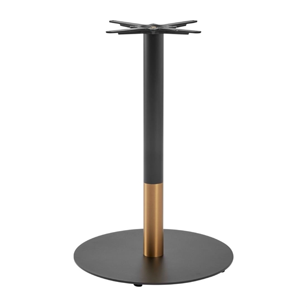 Boston Base Black & Gold Large Round Mid Height (Direct)