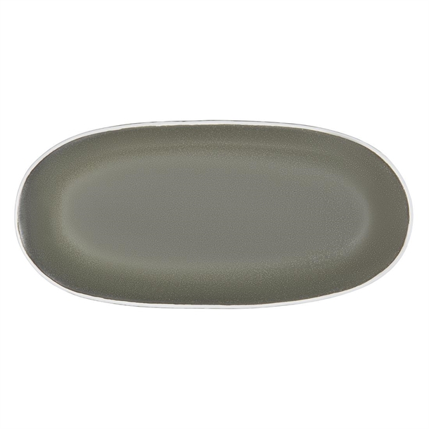 Olympia Chia Charcoal Oval Plate - 280x135x32mm (Box 6)