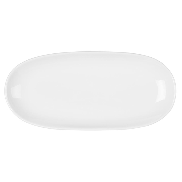 Olympia Chia White Oval Plate - 280x135x32mm (Box 6)