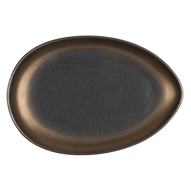 Olympia Ochre Teardrop Plate - 257x180x32mm (Box 6)