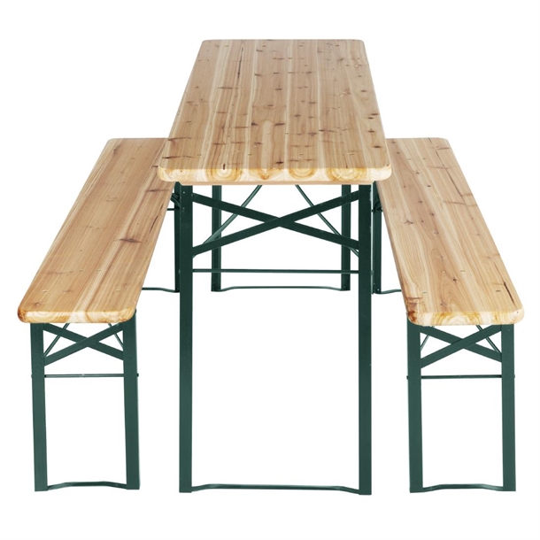Bolero German Beer Bench & Table Set - 1770x500x750mm