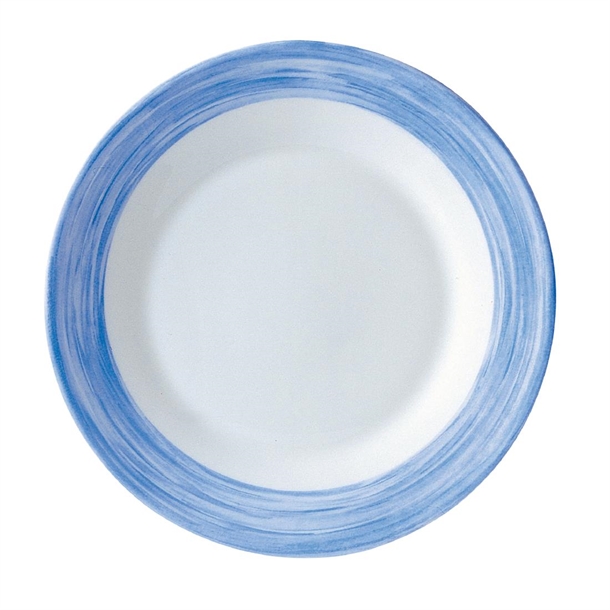 Arc Brush Blue Soup Plate - 225mm (Pack 12) (B2B)
