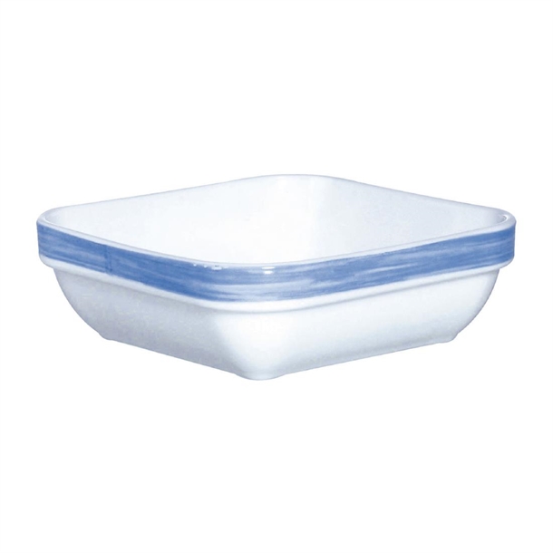 Arc Brush Blue Square Stacking Dish - 110mm (Pack 24) (B2B)