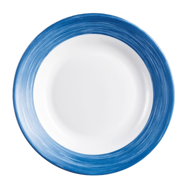 Arc Brush Blue Jean Soup Plate - 225mm (Pack 12) (B2B)