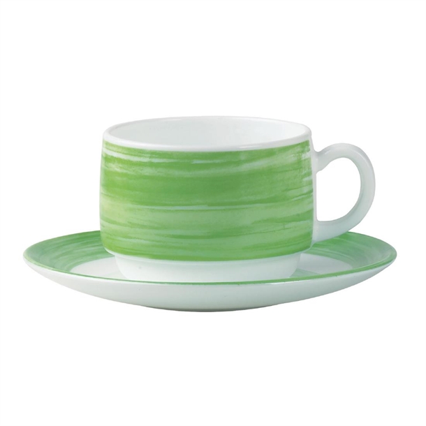 Arc Brush Green Saucer - 140mm (Pack 48) (B2B)