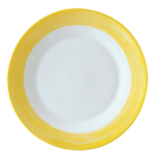Arc Brush Yellow Dinner Plate - 252mm (Pack 12) (B2B)