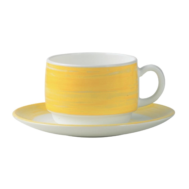 Arc Brush Yellow Saucer - 140mm (Pack 48) (B2B)
