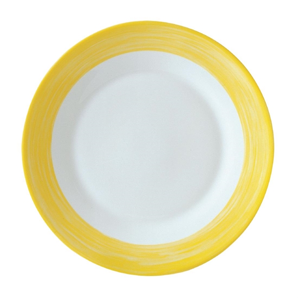 Arc Brush Yellow Side Plate - 155mm (Pack 24) (B2B)