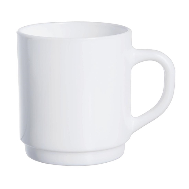 Arc Bock White Mug Stackable - 290ml (Pack 36) (B2B)