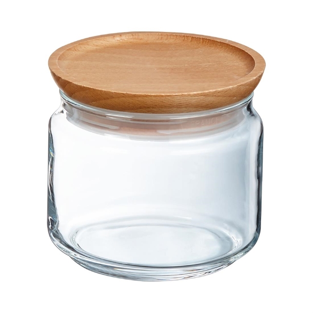 Arc Pure Jar & Wood Lid - 0.5Ltr (Pack 6) (B2B)