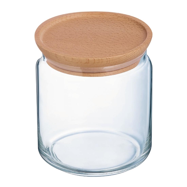 Arc Pure Jar & Wood Lid - 1Ltr (Pack 6) (B2B)