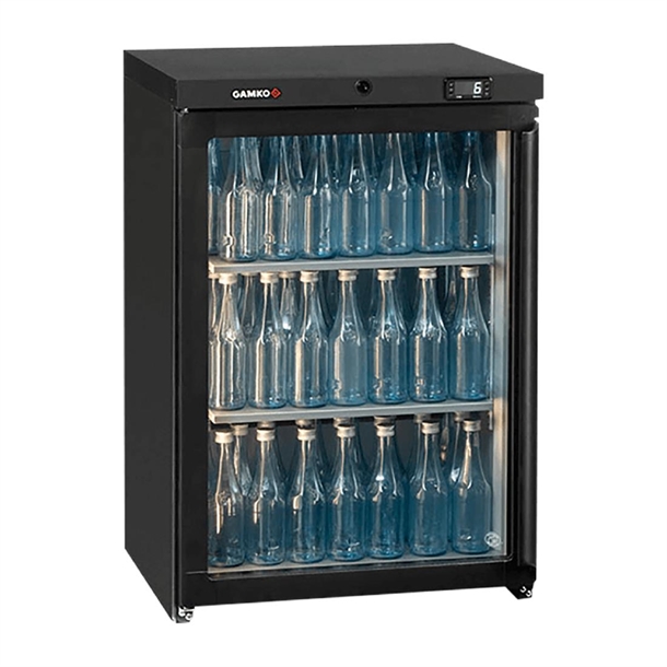 Gamko 1-deurs koeling antraciet met glasdeur met dimbaar LED (Direct)