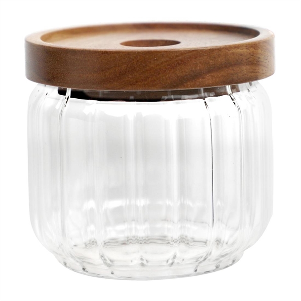 ARTBAR Condiment Jar & Wood Lid - 390ml (Pack 24) (B2B)