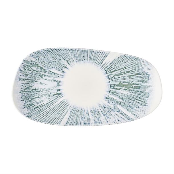 Churchill Blue Opal Platter - 350-185mm (Pack 6) (B2B)