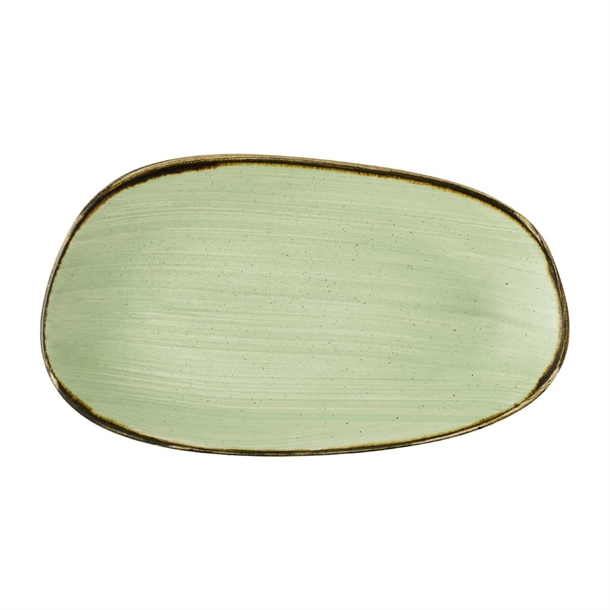 Churchill Sage Green Opal Platter - 260x150mm (Pack 12) (B2B)