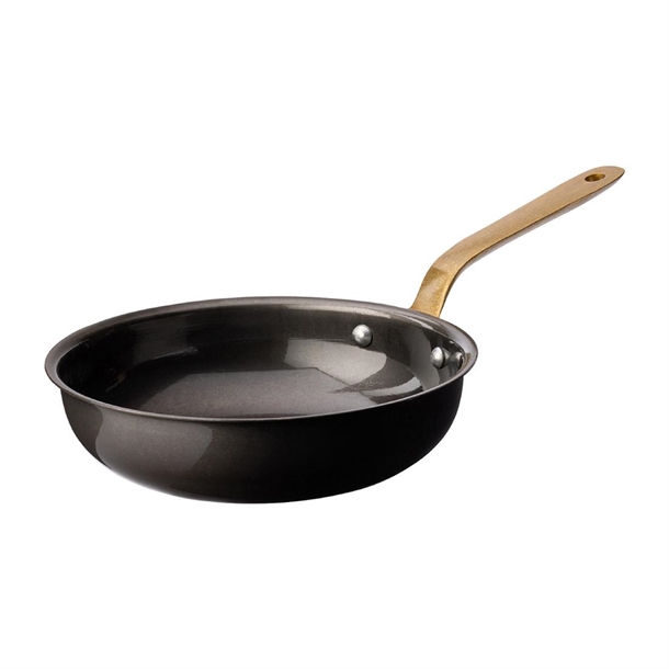 Utopia Black Vintage Steel Mini Fry Pan - 155mm (Pack 6) (B2B)