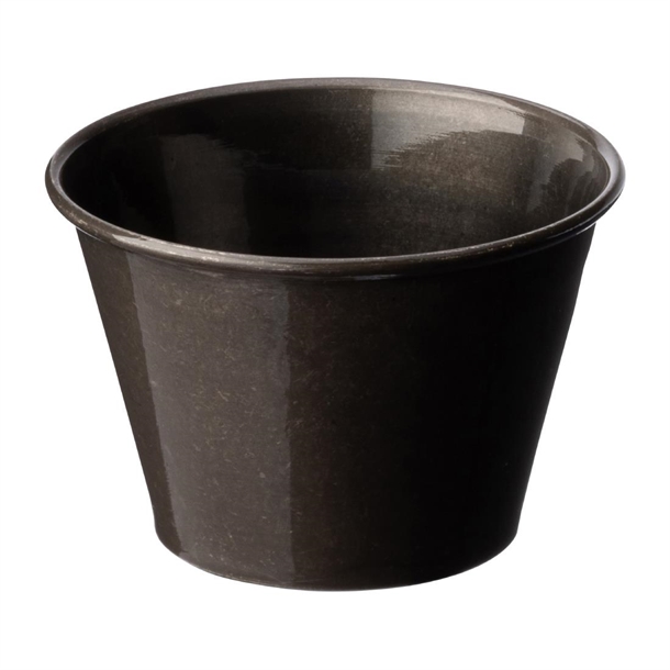 Utopia Black Vintage Steel Ramekin - 70ml (Pack 24) (B2B)