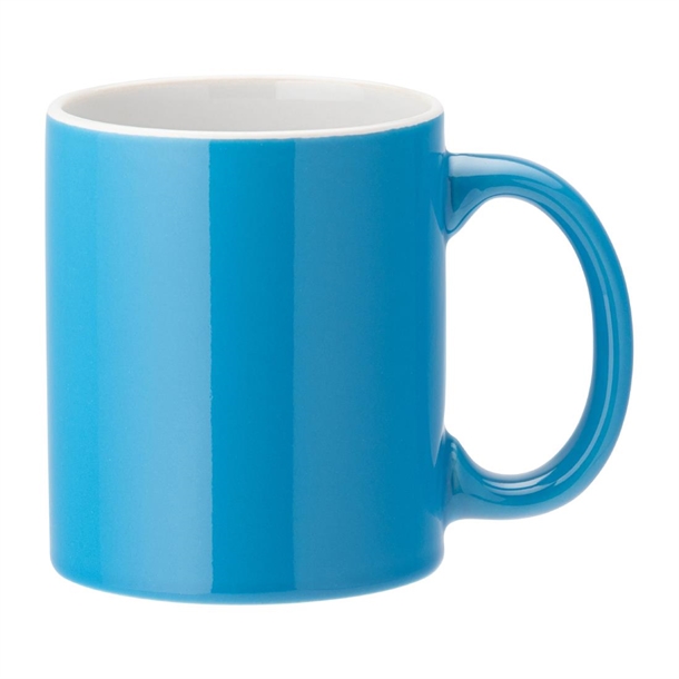 Utopia Pure White Straight-Sided Mug Blue - 340ml (Pack 12) (B2B)