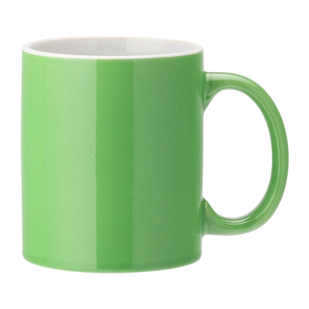 Utopia Pure White Straight-Sided Mug Green - 340ml (Pack 12) (B2B)