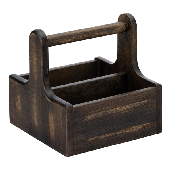 Utopia Small Black Wooden Table Caddy (Pack 2) (B2B)
