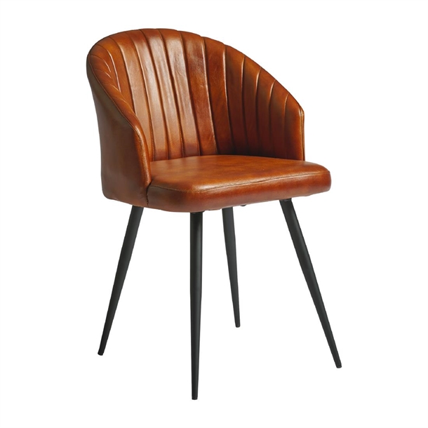 Brooklyn Leather Tub Chair Bruciato Tan (B2B)