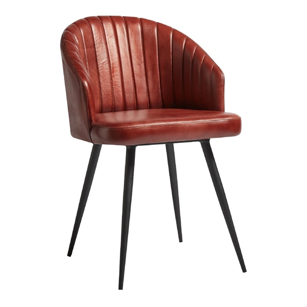 Brooklyn Leather Tub Chair Vintage Red (B2B)