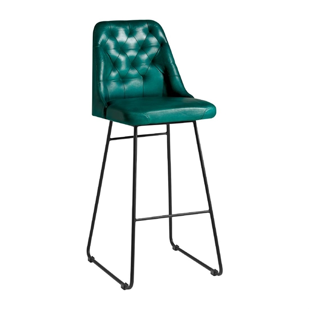 Harland Leather Bar Stool Vintage Blue (B2B)